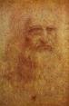 Self-portrait by Leonardo da Vinci, executed in red chalk sometime between 1512 and 1515